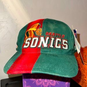 Vintage 90s Nwt Seattle SuperSonics Sports Specialties SnapBack Hat